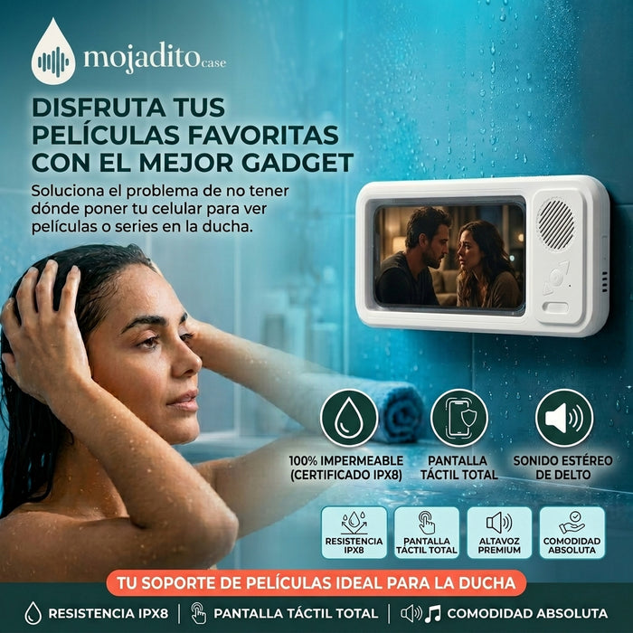 Soporte para teléfono de ducha con Altavoz Bluetooth - Tu música y series en la regadera 🚿🎵