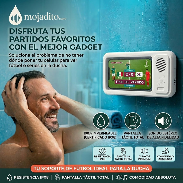 Soporte para teléfono de ducha con Altavoz Bluetooth - Tu música y series en la regadera 🚿🎵